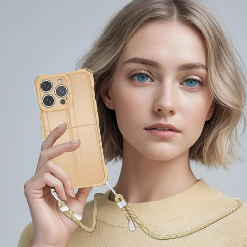 Funda Magnética Transparente iPhone 14 Pro Max Con Cuerda