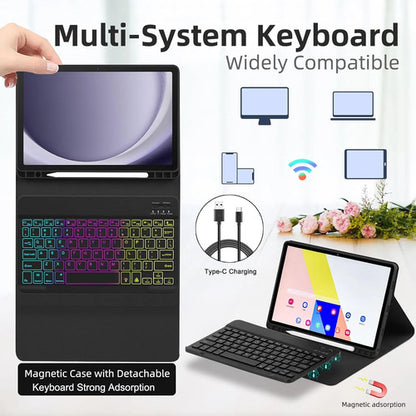 Funda Con Teclado Para Samsung Galaxy Tab A11+/a9. Negro