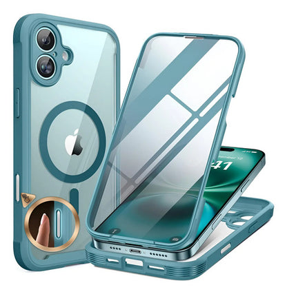 Miracase Funda Magnética iPhone 16 Plus 6.7  Con Protecto... Verde Oscuro