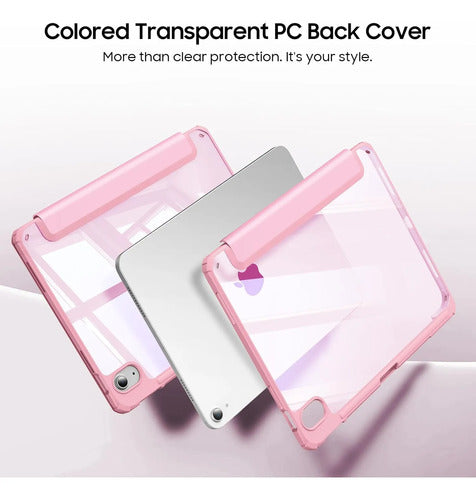Funda Híbrida Delgada Para iPad Rosa Claro