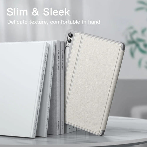Funda Para Samsung Galaxy Tab S9 Fe+ 12.4' Con Soporte Lapiz Plateado