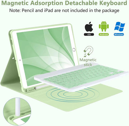 Funda Con Teclado Para iPad De 9a Generacion. Verde