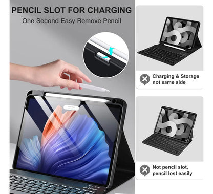 Funda Con Teclado Para iPad Air 11''/10.9'' 5ta/4ta Gen, ... Negro