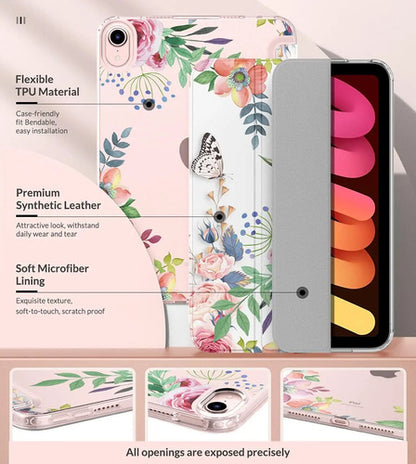 Funda Para iPad Mini 7 (a17 Pro) 2024 Y iPad Mini 6 Fragrant Flowers
