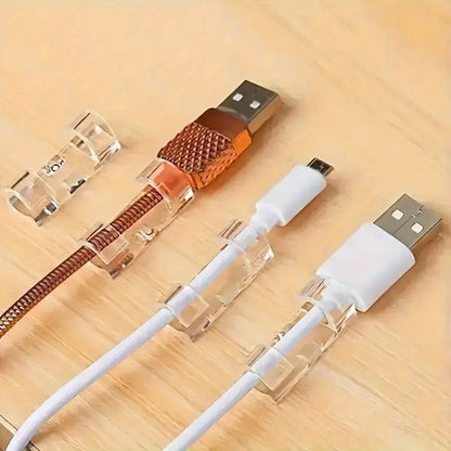 Clips Transparentes Para Organización De Cables Transparente