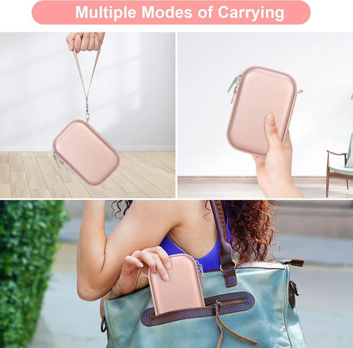 Estuche Funda Para Impresora De Fotos Canon Ivy 2 Rosa Dorado