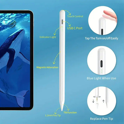 Lapiz Universal Para iPad Y Tablets Rosa Aperlado