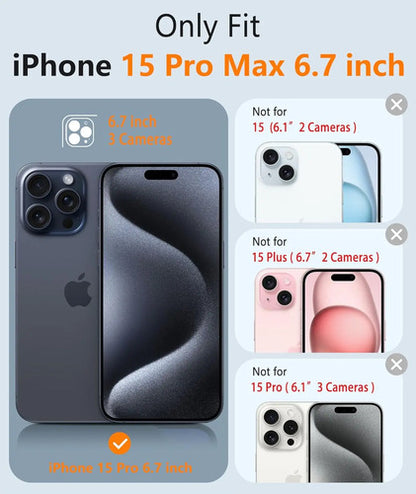 Funda Para iPhone 15 Pro Max: Funda Magnética Antigolpe Rosa Chicle