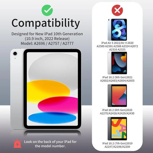 Funda Akkerds Para iPad A16 De 11a Gen Y iPad 10.9  2022 Crema