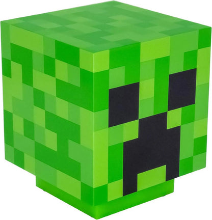 Lámpara De Escritorio Minecraft Creeper Con Sonidos Ofici... Verde