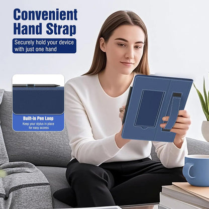 Funda Universal Timovo Para Tablet 10.1 Con Soporte Y Correa Azul Marino