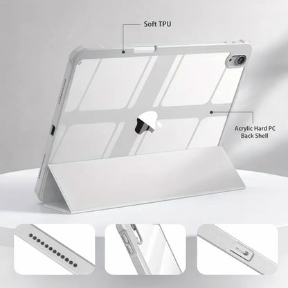 Funda Híbrida Delgada Para iPad Gris