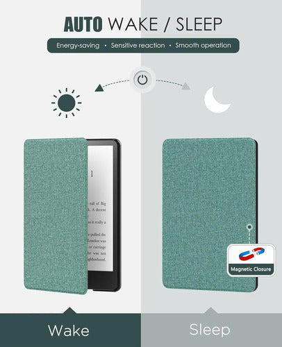 Funda Para Kindle Paperwhite 6.8 Pulgadas (11a Generación) Verde Oscuro
