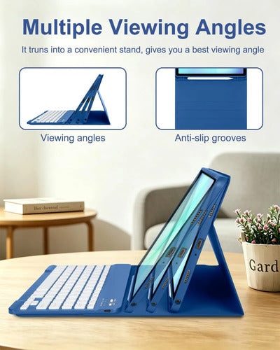 Funda Con Teclado Para Samsung Galaxy Tab A11+/a9+ 11' Azul Marino