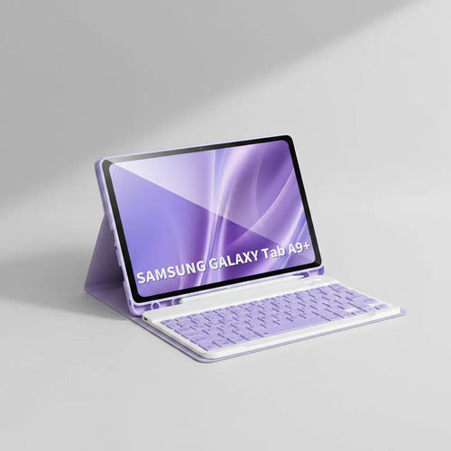 Funda Con Teclado Para Samsung Galaxy Tab A11+/a9+ 11' Violeta