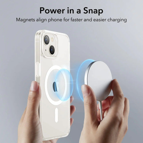 Funda Para iPhone 14/13 Clásica Magnética Blanca Claro Nombre Del Diseño
