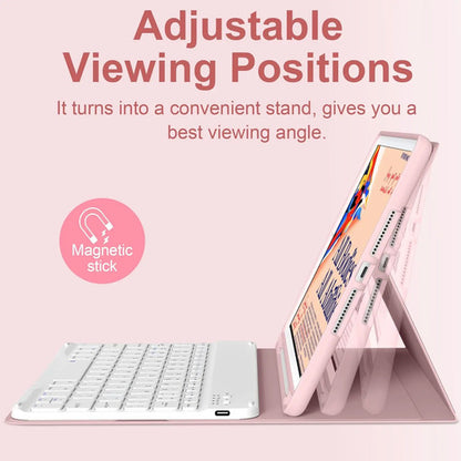 Funda Con Teclado Para iPad 9th/8th/7th Gen 10.2'' Rosa Rosa