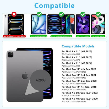 Funda Con Teclado Para iPad Air 11  Y Pro 11 Azul Claro