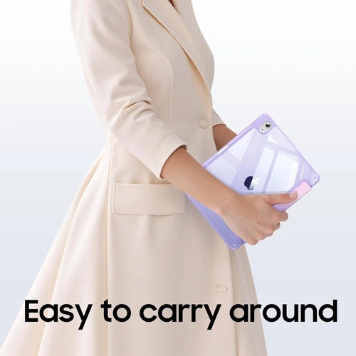 Funda Híbrida Delgada Para iPad Violeta Oscuro