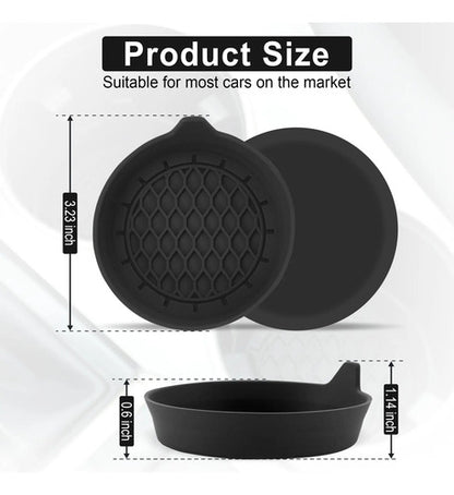 Soportes De Silicona Ecológica Para Bebidas De Auto Negro