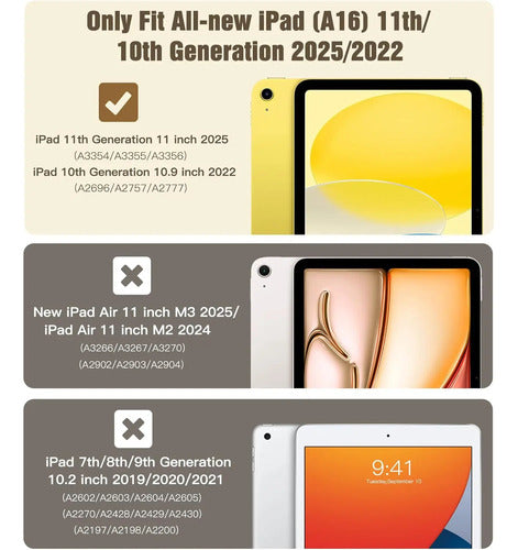 Funda Para iPad A16 11th Gen 2025/iPad 10th Amarillo Claro