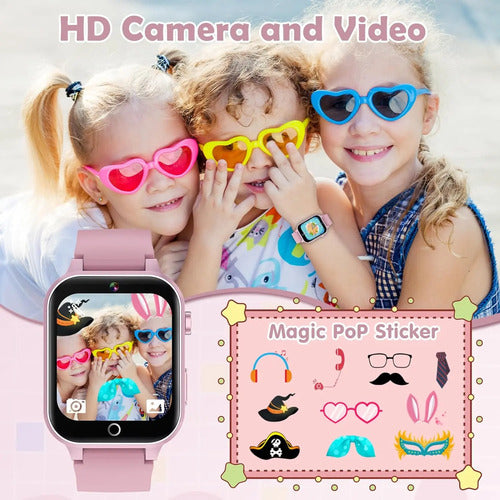 Reloj Infantil Con 26 Juegos. Rosa