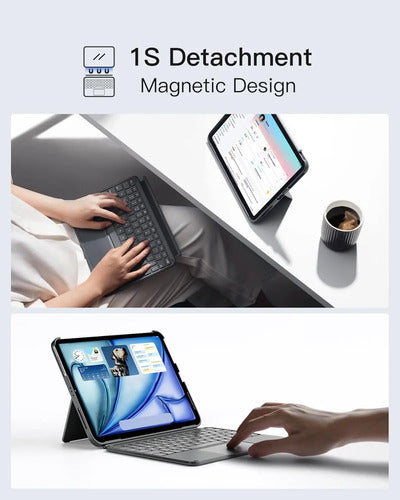 Funda Con Teclado Para iPad 11th/10th Gen, Air 11 Gris