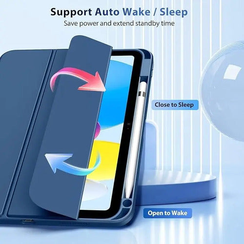 Funda Para iPad (a16) De 2022 Y 2025 11' Y 10.9' Azul Marino