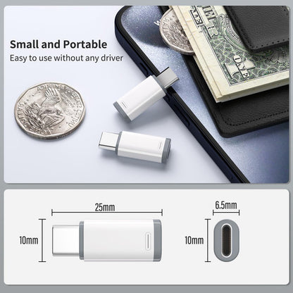 Adaptadores Lightning A Usb C Para iPhone Y Samsung Blanco