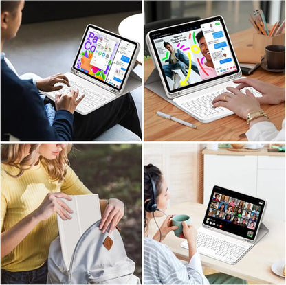 Funda Con Teclado Para iPad (a16) 11th/10th Gen (11/10.9) Gris