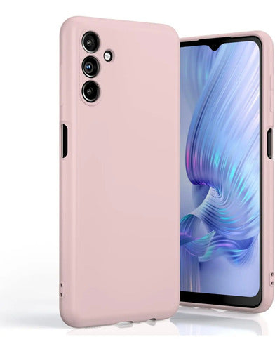 Funda Para Galaxy A13 5g, Silicona Líquida, Delgada, Suave Rosa Claro