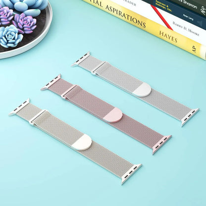 Pack 3 Correas Metálicas Malla Para Apple Watch 38-49mm Rosa 3.8 Cm
