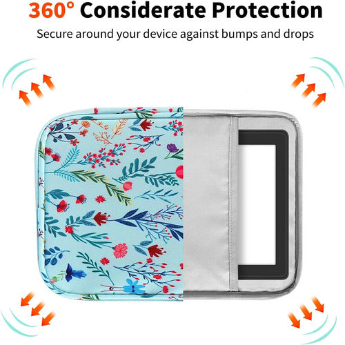 Funda Universal Para Kindle Floreado