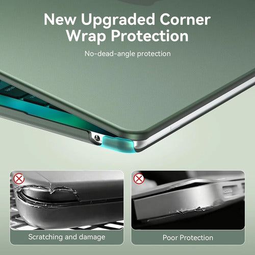Carcasa Funda Transparente Para Macbook Air 13.6' Verde Oscuro