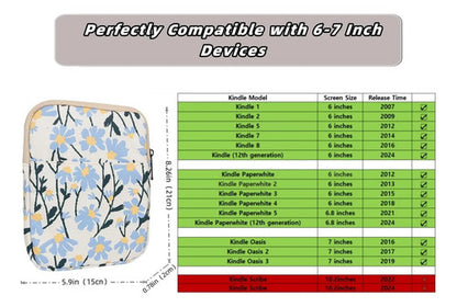 Funda Universal Para Kindle Small Daisy