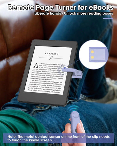 Girador De Páginas Con Control Remoto Para Kindle Paperwhite Lila