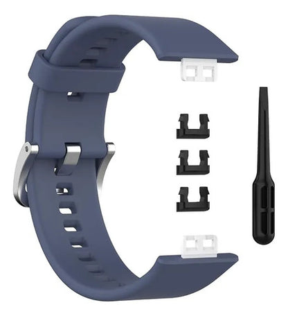 Correa Inf Compatible Con Huawei Watch Fit Silicona Azul Azul Marino