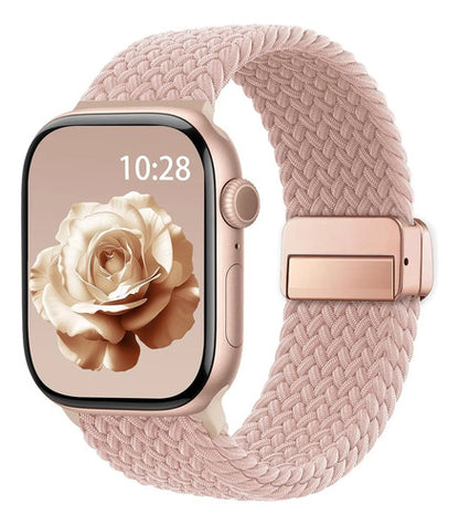 Banda Elástica Trenzada Para Apple Watch Rosa