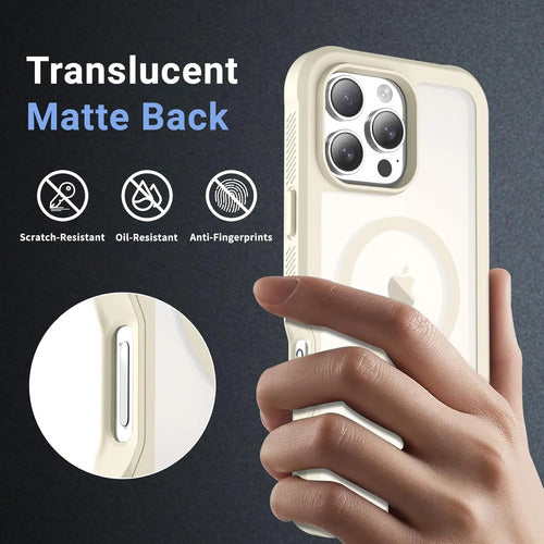 Funda Magnética Para iPhone 16 Pro Max Blanco