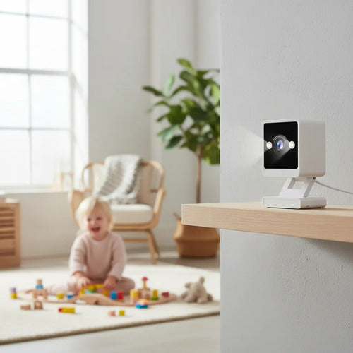 Cámara Seguridad 2k Ultra Hd Con Visión Nocturna Y Audio Blanco