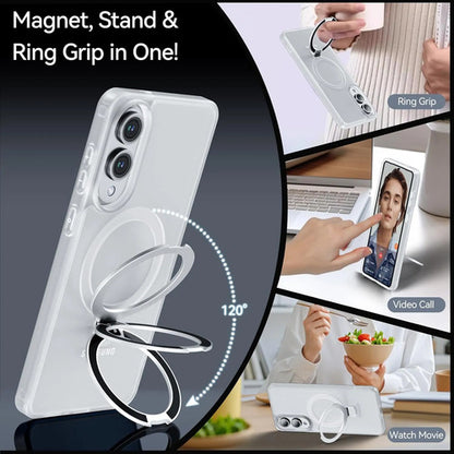 Funda Magnética Con Soporte Para Samsung Galaxy S25 Edge Blanco Lisa