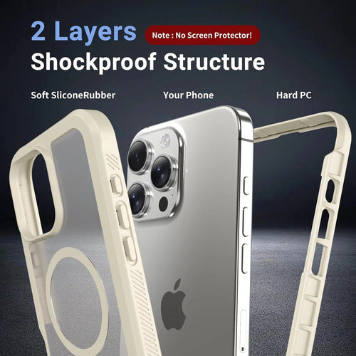 Funda Magnética Para iPhone 16 Pro Max Blanco