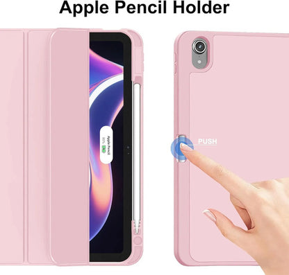 Funda Para iPad A16 / 11 Generacion Con Soporte Para Lápiz Rosa