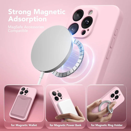 Funda Magnética Para iPhone 14 Pro Rosa
