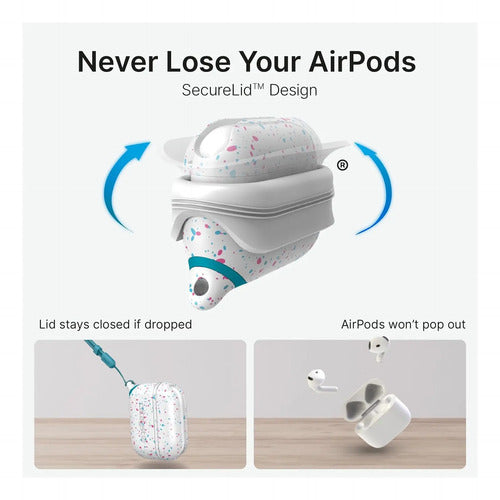 Funda Impermeable Para AirPods Pro 2da Y 1ra Gen. Funfetti - Lanyard