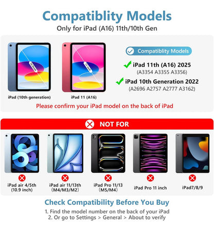 Funda Con Teclado Para iPad A16 11th 10th Gen Plateado