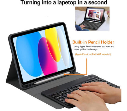 Funda Con Teclado Bluetooth Para iPad 11th/10th Gen