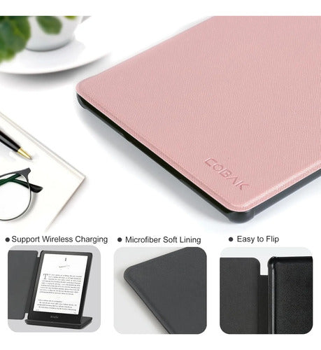 Funda Premium Para Kindle Paperwhite 12ª Generación 2024 7 Rosa Dorado