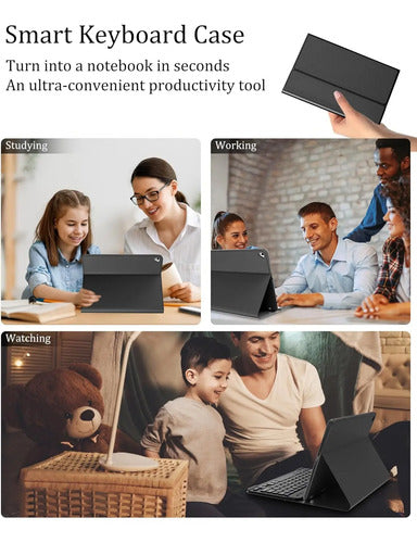 Funda Con Teclado Para iPad 9th Gen 2021 10.2'', Negro