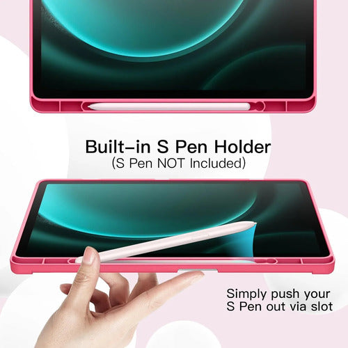 Funda Jetech Para Samsung Galaxy Tab S10 Lite / S10 Fe / ... Rosa Lisa